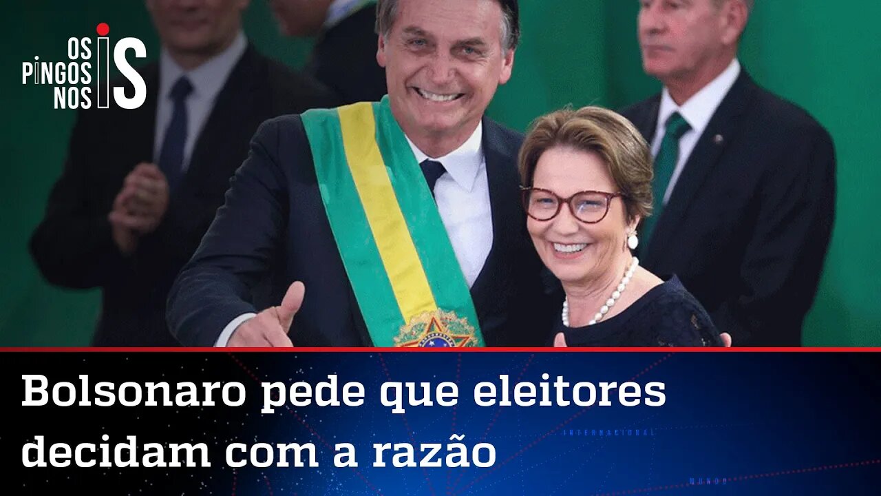 Bolsonaro realiza sonho e coloca Tereza Cristina na garupa da moto