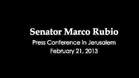 Rubio Holds Press Conference in Jerusalem