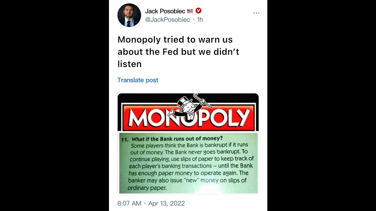 #334 MONOPOLY WARNED YOU ABOUT THE FED LIVE FROM THE PROC 04.14.22