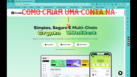 Como Criar e Criando Conta na CWallet ou Carteira