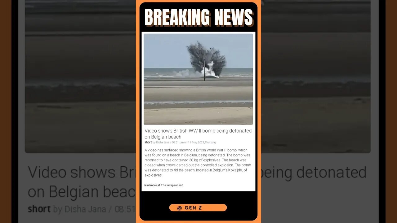 Latest Information | WW2 Bomb Detonation in Belgium: A Reminder of War’s Devastating Effects