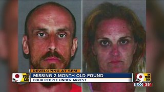 Missing baby found, parents arrested