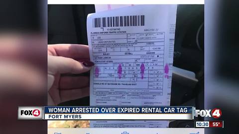 Woman Pulled Over for Expired Rental Car Tag