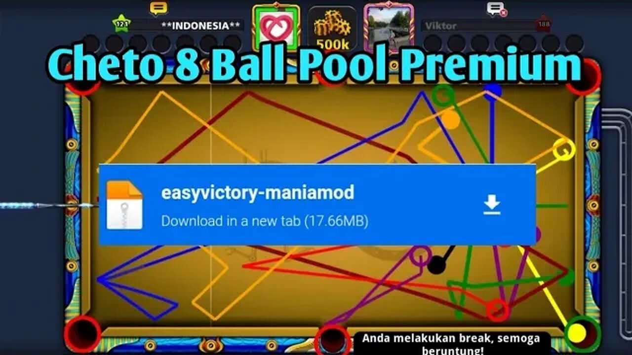 GARIS PANJANG OTOMATIS 8 Ball Pool Update No Root Anti Banned