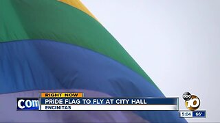 Encinitas flies Pride flag at City Hall