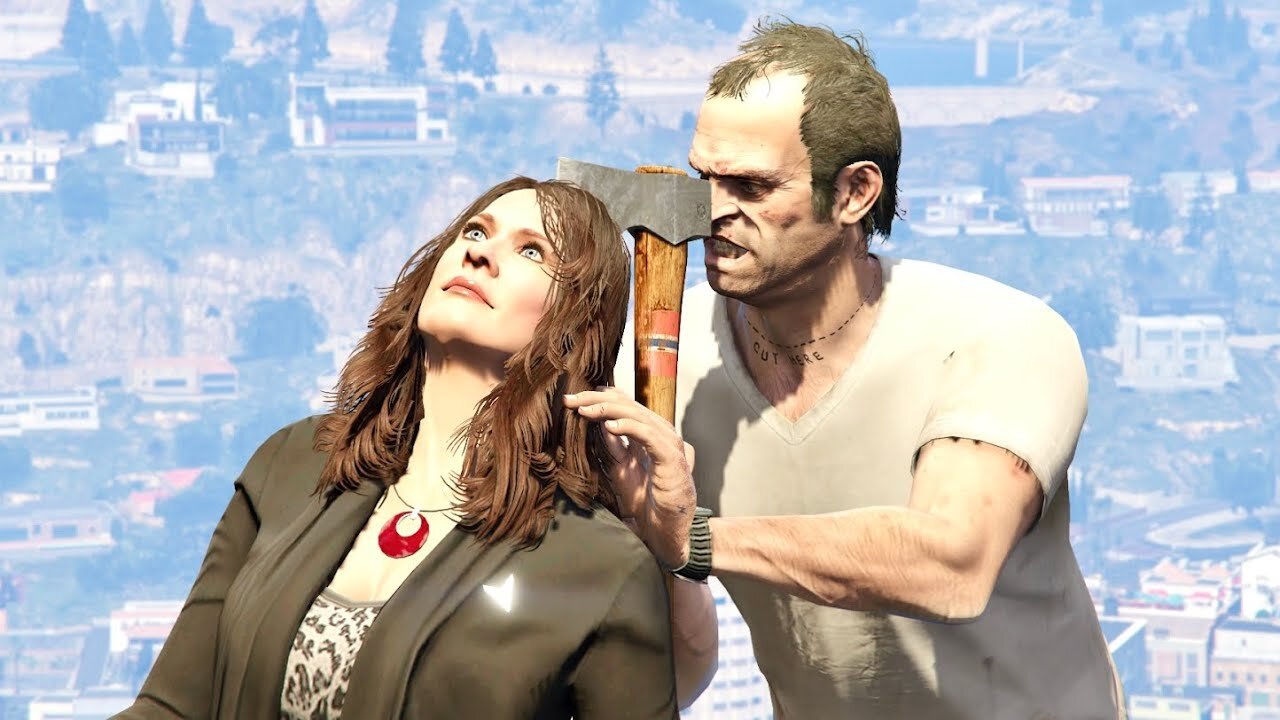 Trevor Kills Amanda in GTA V for PC (Rockstar Movie Editor Cinematic Short Film)