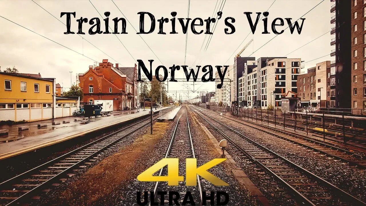 4K CABVIEW: Train to Oslo Diverted over the Gjøvik Line