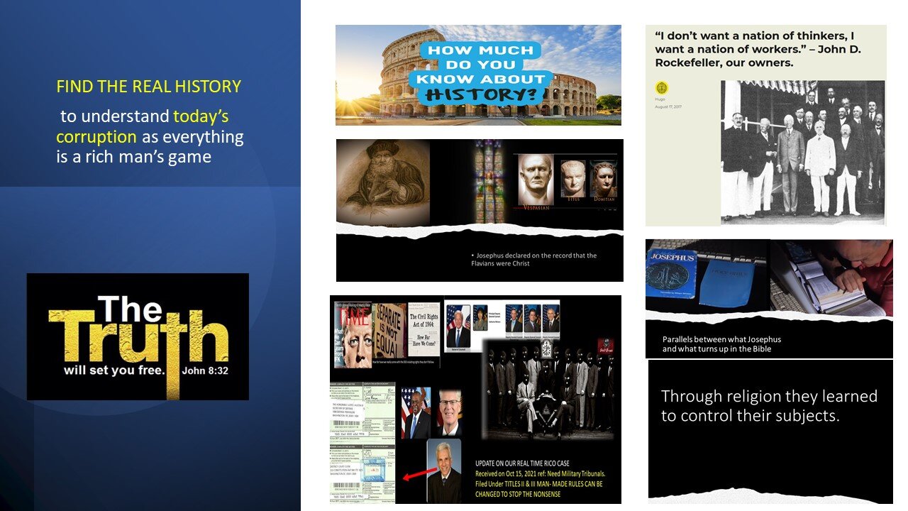 FIND THE REAL HISTORY to understand today’s corruption as everything is a rich man’s game