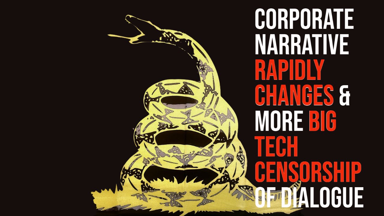 Corporate Narrative Rapidly Changes & MORE Big Tech Censorship Of Dialogue - State of Dissidents #6