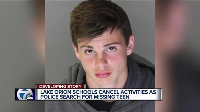 Lake Orion Schools cancel activities as police search for missing teen