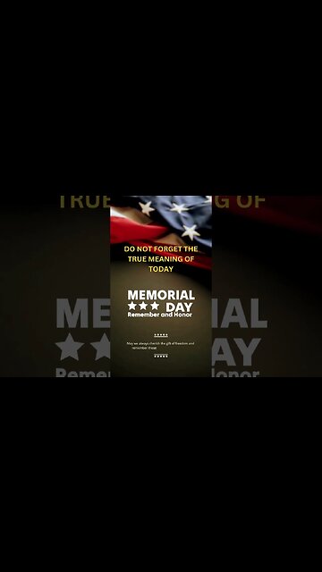 My message for today.. #shorts #memorialday #freedom