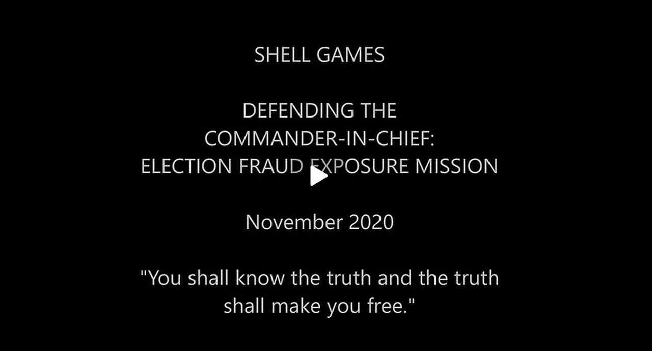 Scott Bennett: Shell Games, Stop The Steal.