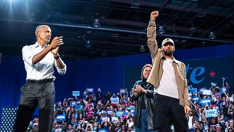 Eminem Introduces Barack Obama at Kamala Harris Rally