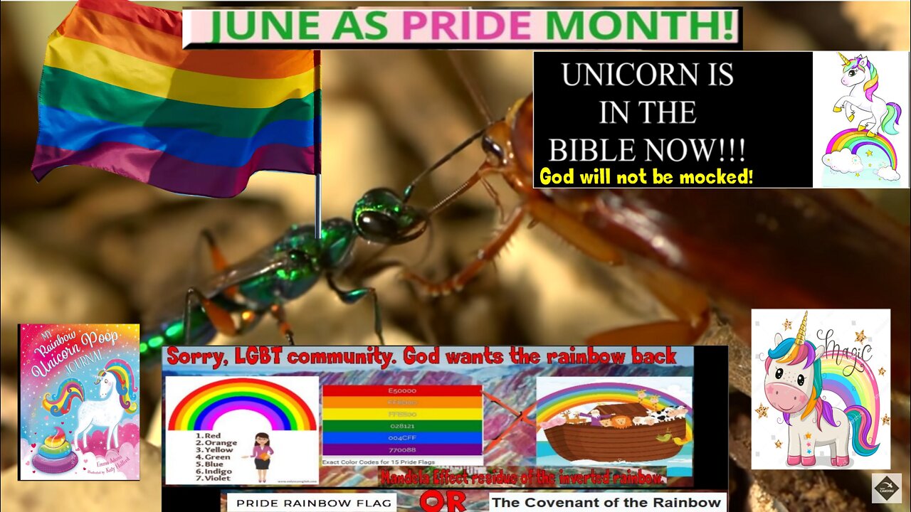 (Pride Analogy) Rainbow wasp zombifies cockroach. (More info in description)