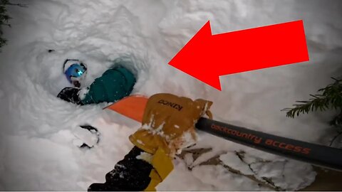 MUST-SEE: Hero Skier RESCUES Buried Snowboarder