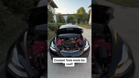 TESLA WITH AN ENGINE 🤨CRAZY TESLA MODS🚨😳