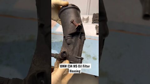 BMW E34 M5 Oil Filter Housing #bmw #bmwm5 #bmwe34 #diy #cars #restoration #automotive #engine