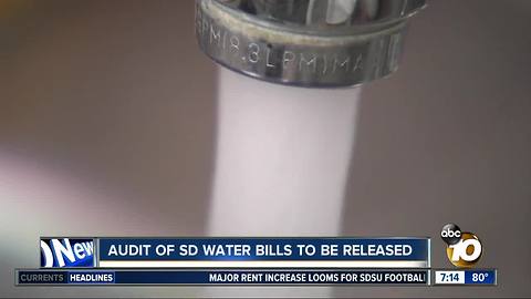 Audit of San Diego water bills to be released