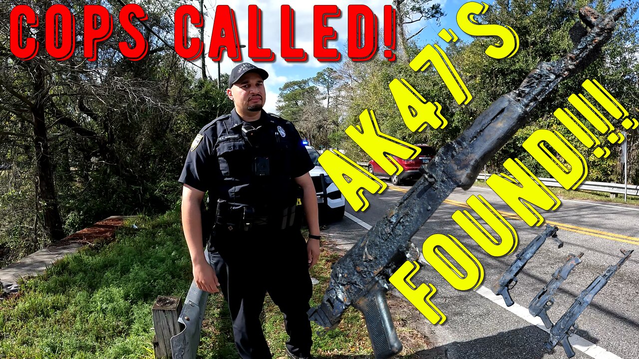 3 AK-47's found Magnet Fishing a Criminal Dump Site. COPS CALLED!