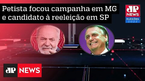 Saiba como foi a agenda de campanha de Lula e Bolsonaro no sábado (22)