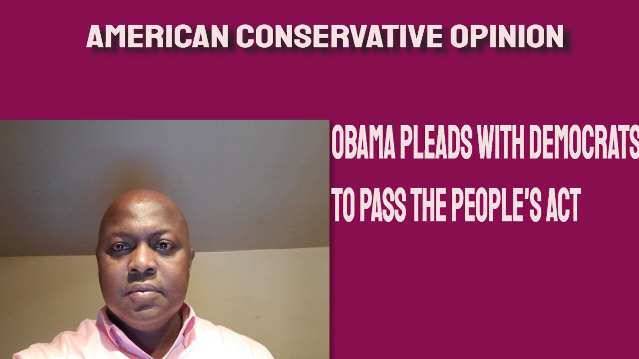 Obama pleads with Democrats to pass The People's Act