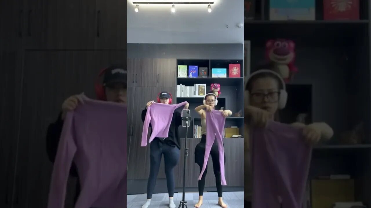 Two Chinese Girls At Home Being Dumb