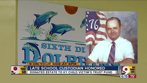 Late school custodian honored for posthumous donation