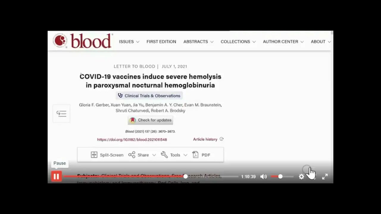 NIH: CONVID VACCINES - 50% GET SEVERE DESTRUCTION OF RED & WHITE BLOOD CELLS (NUREMBERGTRIALS.NET)