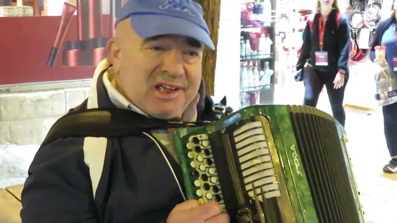 Play that music...with an accordion. Listen with me on Ben Yehuda Street in Jerusalem. Steve Martin