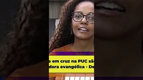 #CORTE Ativistas nuas em CRUZ na PUC são repudiadas por vereadora evangélica - Desrespeito #shorts