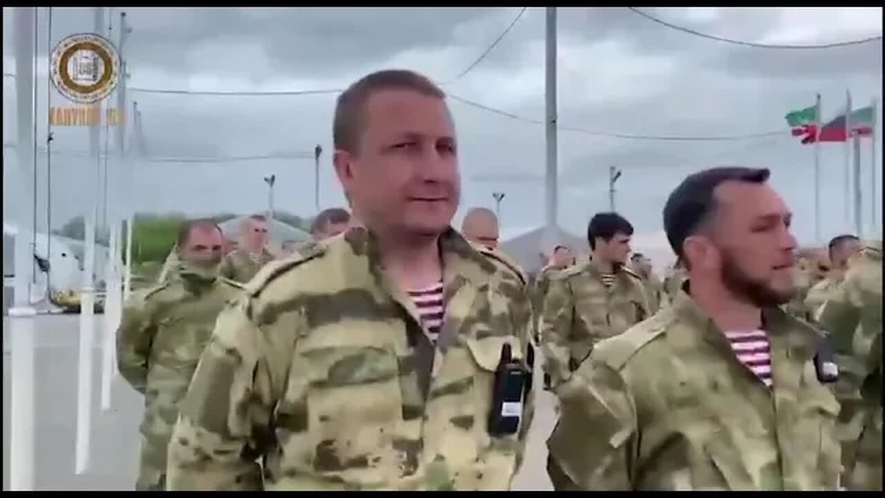 Armed forces in formation somewhere near the Russians boarder