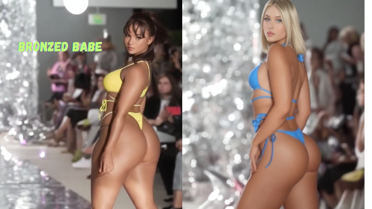 Bronzed Babe - Miami Art Basel Fusion Fashion Week #bikini #bikinishows