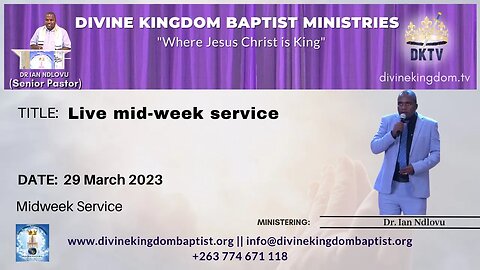 Live mid-week service with Dr. Ian Ndlovu (29/03/23)