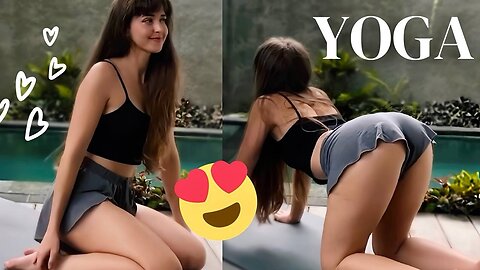 Your Yoga girl friend help to relax after long day