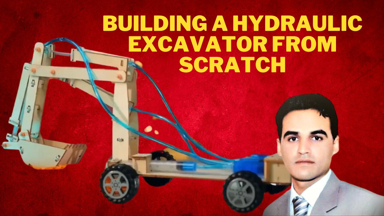 "Crafting Power: Building a Hydraulic Excavator from Scratch! 🚜🔧"