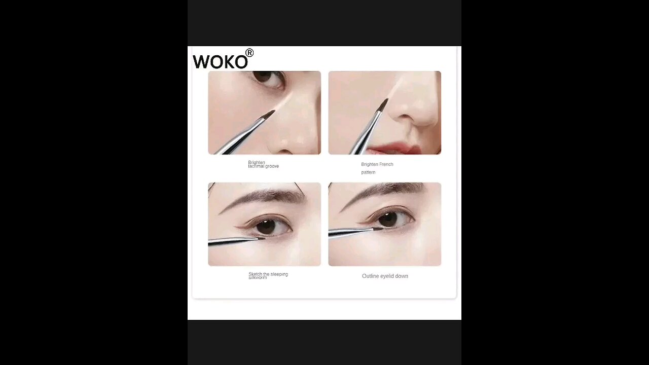 Eyeliner Brush Ultra Thin Fine Angle Flat Eyebrow Brush Under The Eyes Place Makeup Brush