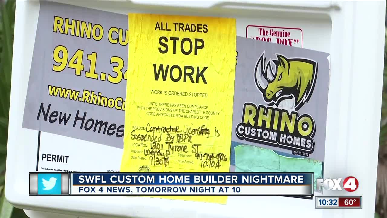 Preview: Custom homebuilder nightmare in Southwest Florida