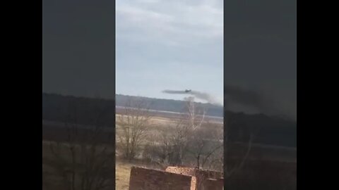 Ukraine helicopter attacking Russian airborne soldiers in Lviv