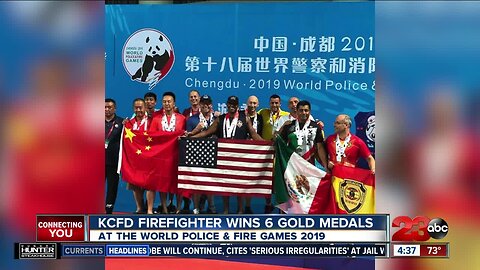 Kern County firefighter dominates in the pool at the World Police and Fire Games