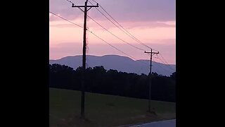 Sunset over Blue Ridge Mountains