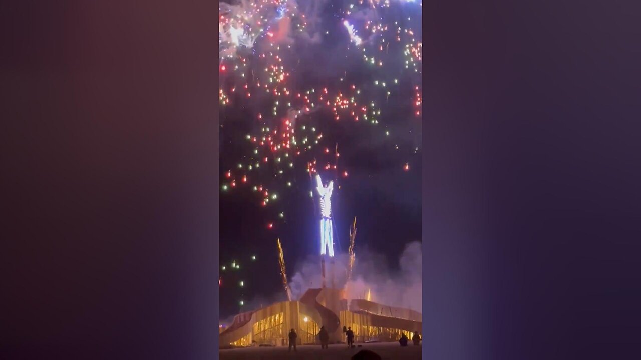 Burning Man's final huppening with the burning of Burning Man.