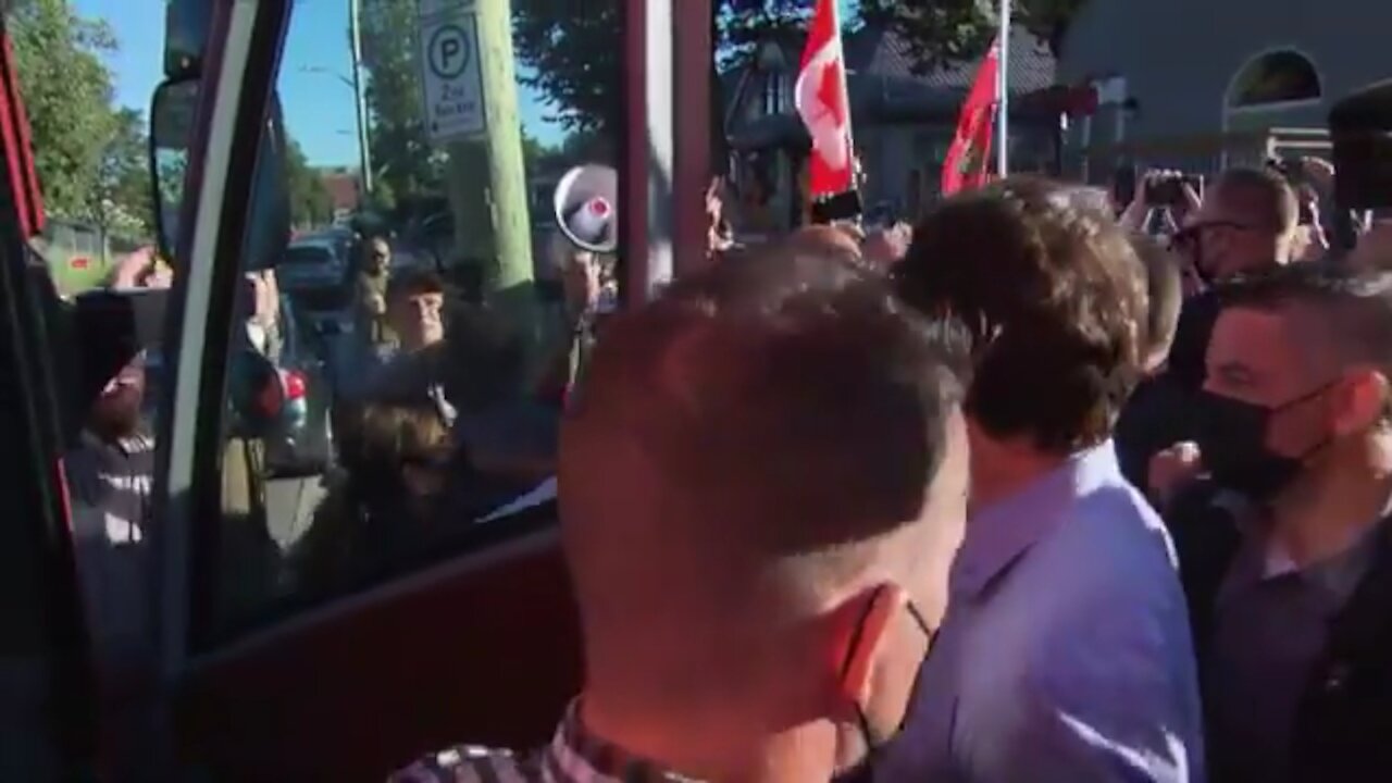 Justin Trudeau Pelted with Stones‼️