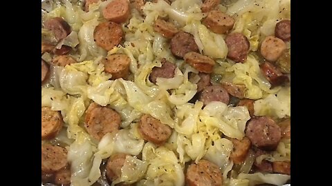 Spicy Italian Chicken Sausage & Cabbage