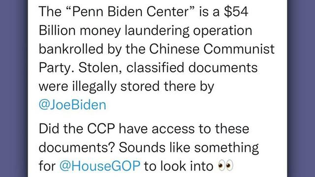 PENNSYLVANIA UNIVERSITY BIDEN CENTER $30 MILLION DARK MONEY FROM CHINESE DONORS & CLASSIFIED DOCUMEN