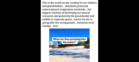 WHAT ARE THEY DUMPING IN OUR WATER ?!