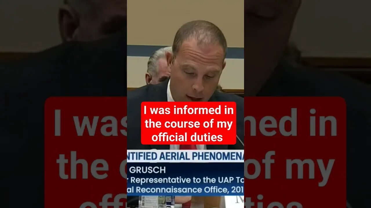 David Grusch testifying under oath that aliens are real! #UAP #wearenotalone #aliens 👽