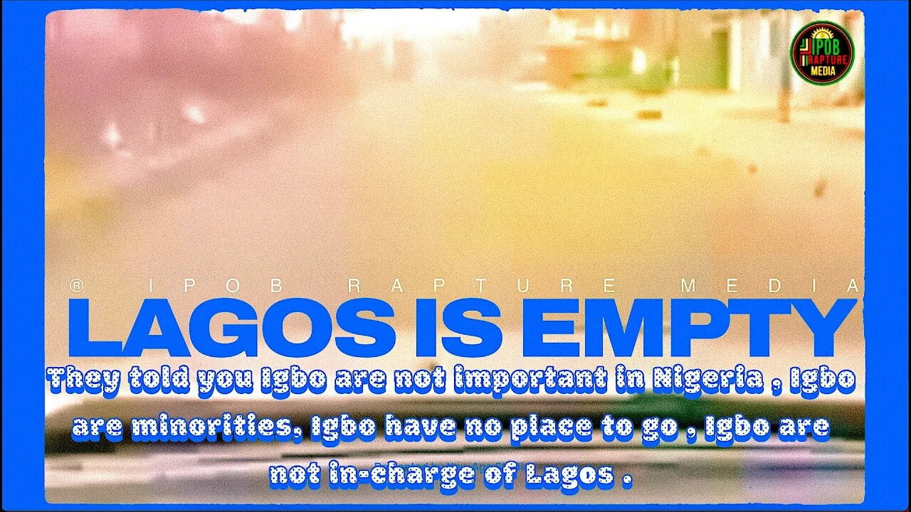 BREAKING! LAGOS IS EMPTY BECAUSE IGBOS LEFT FOR XMAS