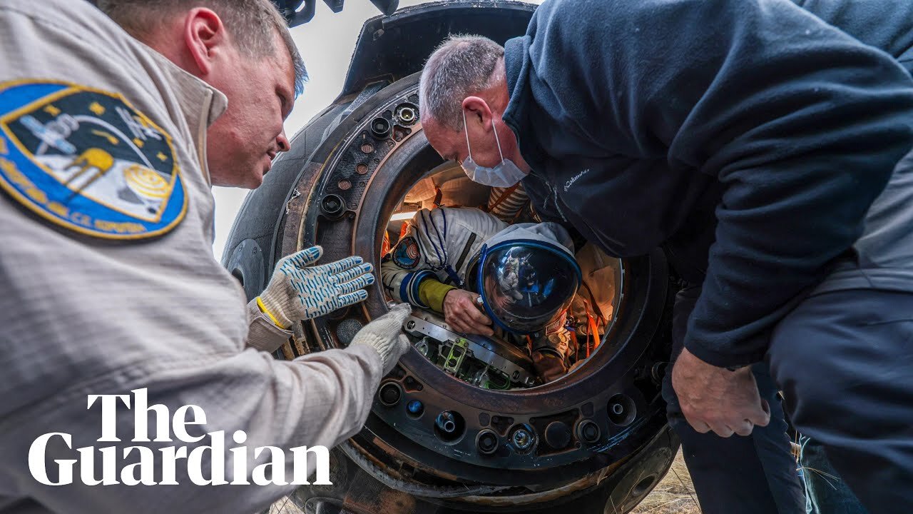 Astronaut and cosmonauts return to Earth after getting stuck in space for 371 days