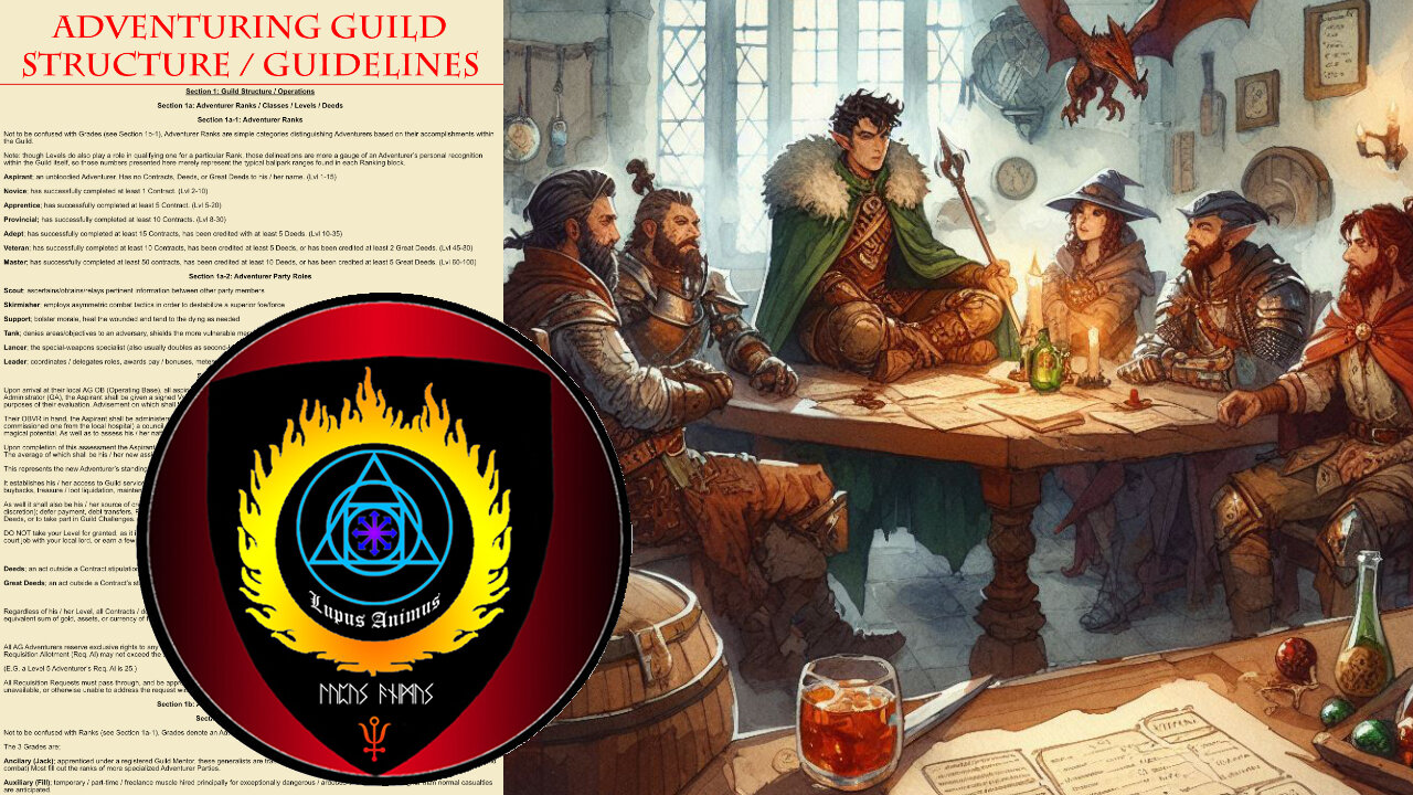 Adventurers' Guild Standard Articles and Contract