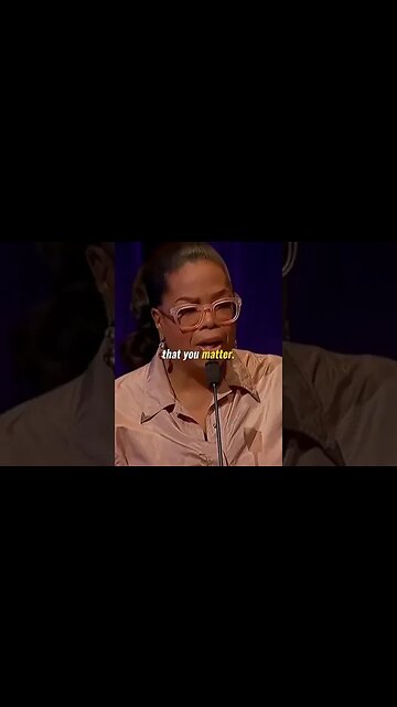 You must know that you matter. #oprah #youmatter #whoiam #lifeadvice